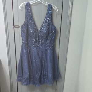 Alyce Paris Sparkling Blue Homecoming  Dress